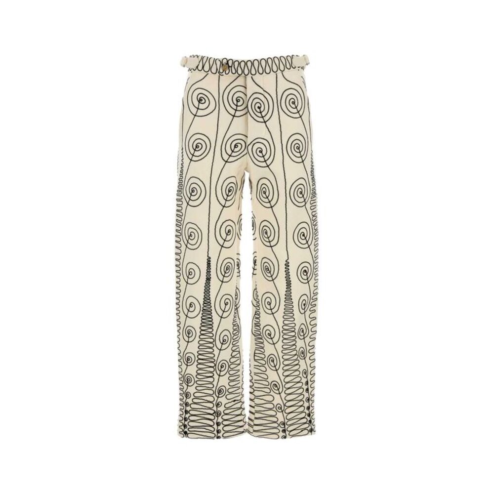 Bode Men Embroidered Wool Quillwork Pant